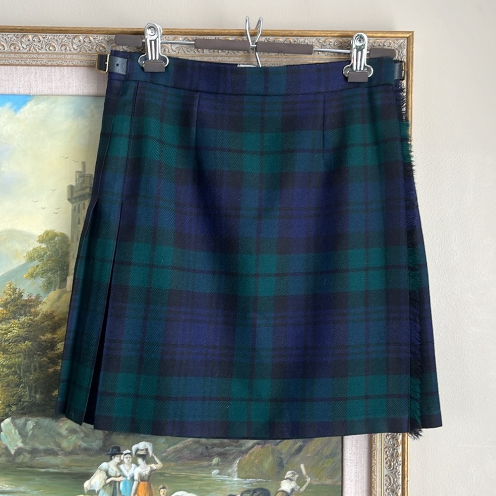 Excellent James Pringle Weavers *Made in Scotland* 100% Wool Tartan Kilt Skirt